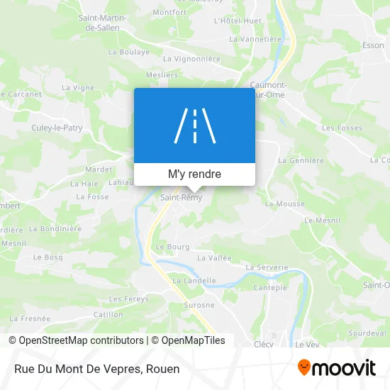 Rue Du Mont De Vepres plan