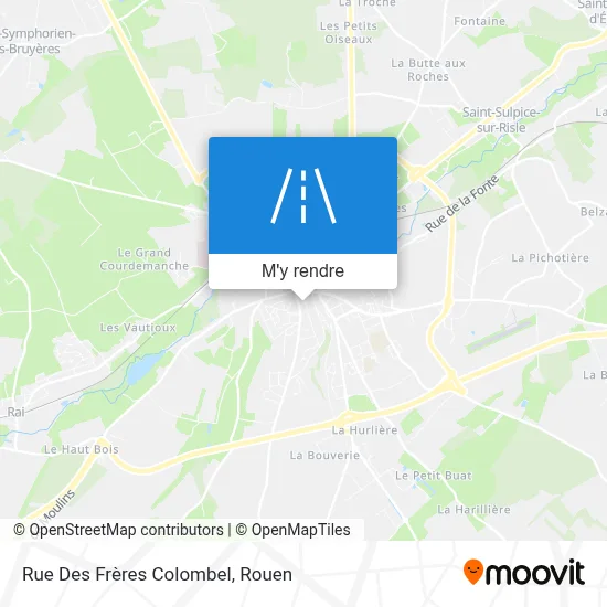 Rue Des Frères Colombel plan