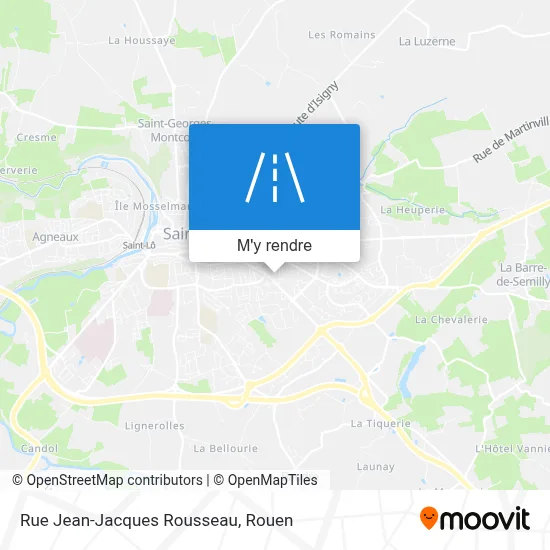 Rue Jean-Jacques Rousseau plan