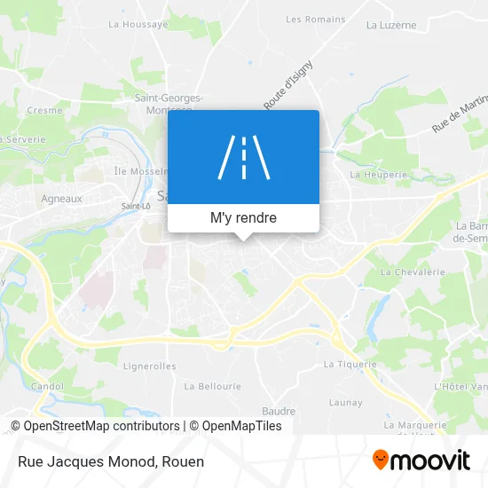 Rue Jacques Monod plan