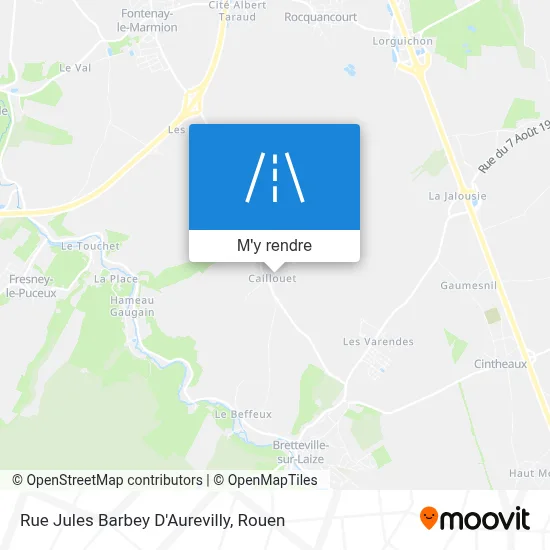 Rue Jules Barbey D'Aurevilly plan