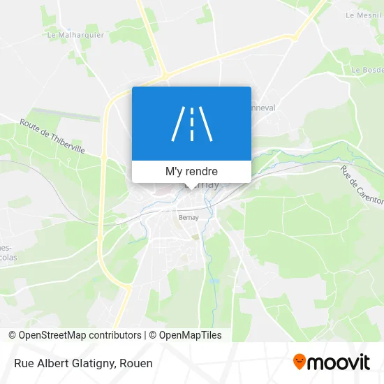 Rue Albert Glatigny plan