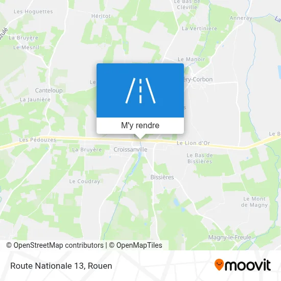 Route Nationale 13 plan