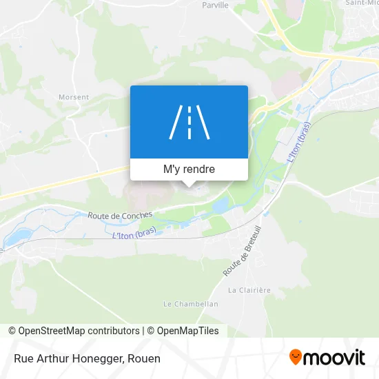 Rue Arthur Honegger plan