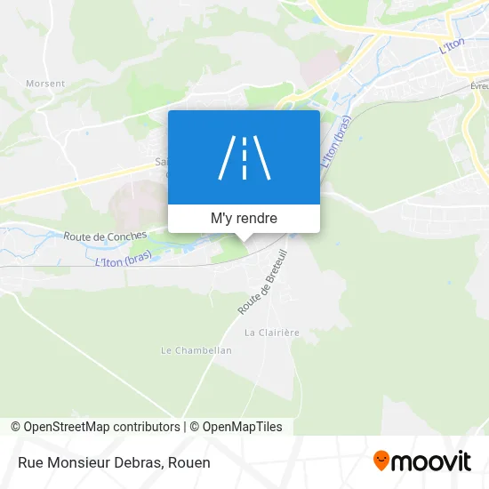 Rue Monsieur Debras plan