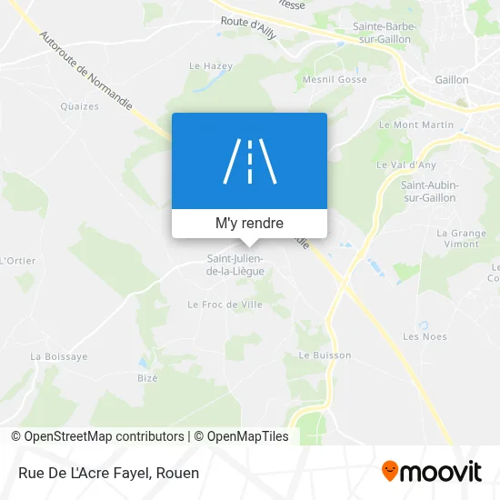 Rue De L'Acre Fayel plan