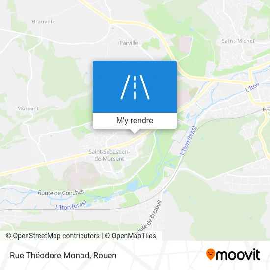 Rue Théodore Monod plan