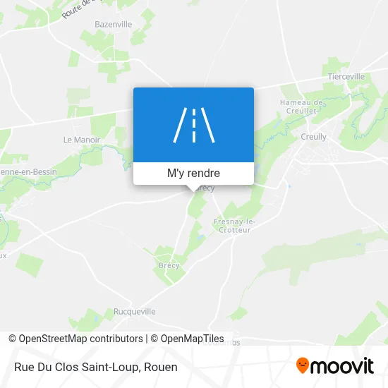 Rue Du Clos Saint-Loup plan