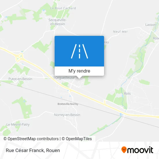 Rue César Franck plan