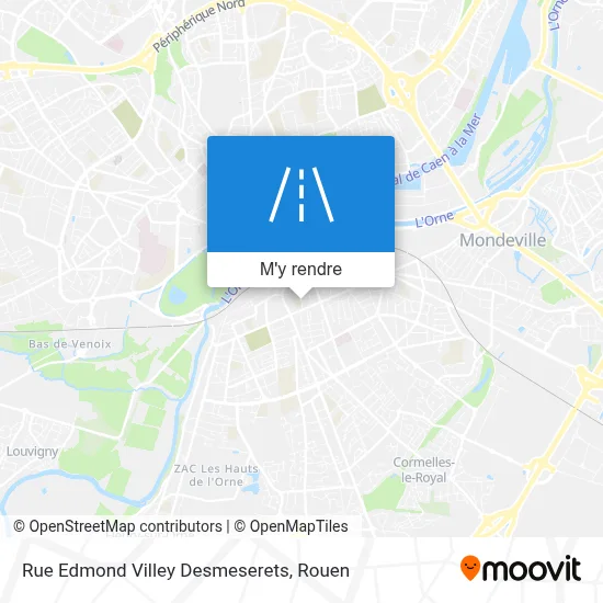 Rue Edmond Villey Desmeserets plan