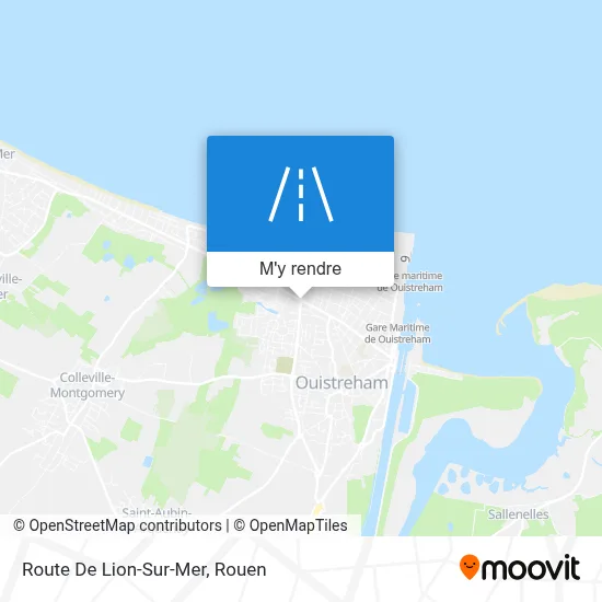 Route De Lion-Sur-Mer plan