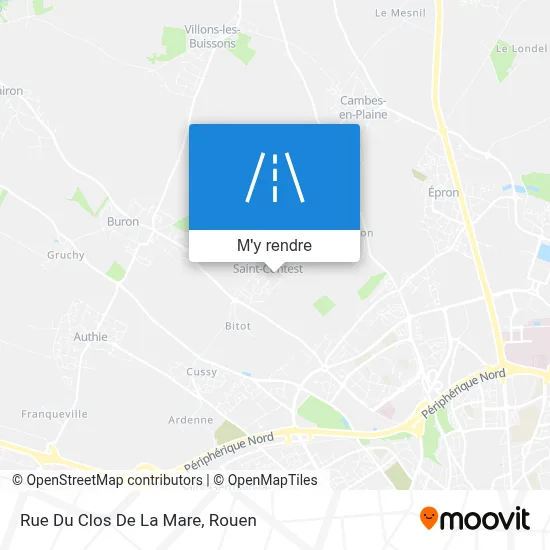 Rue Du Clos De La Mare plan