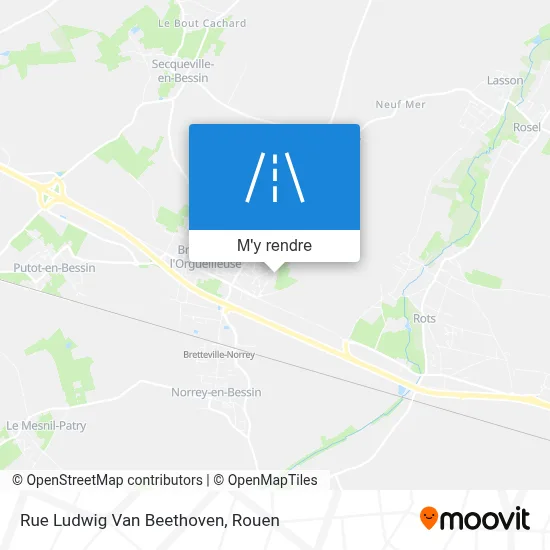 Rue Ludwig Van Beethoven plan