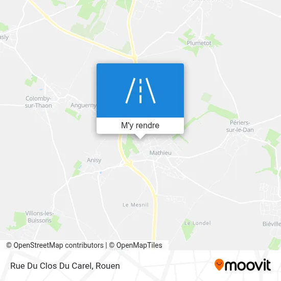 Rue Du Clos Du Carel plan
