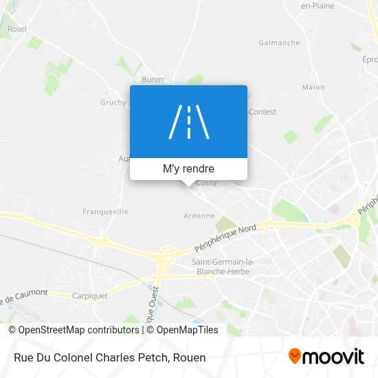Rue Du Colonel Charles Petch plan