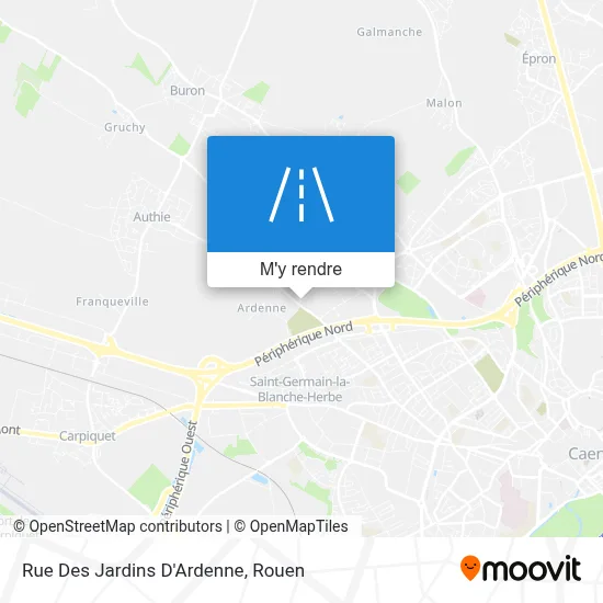 Rue Des Jardins D'Ardenne plan