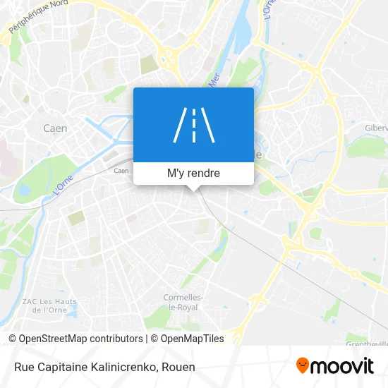 Rue Capitaine Kalinicrenko plan