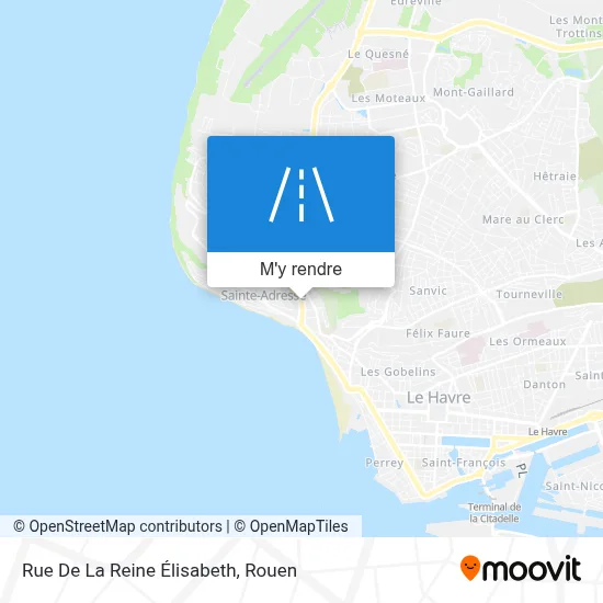 Rue De La Reine Élisabeth plan