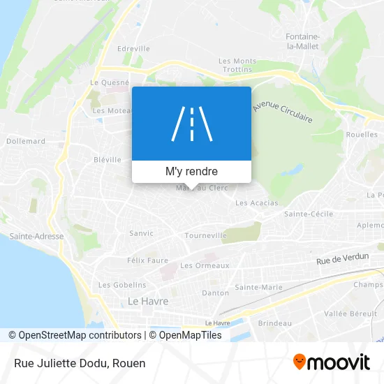 Rue Juliette Dodu plan