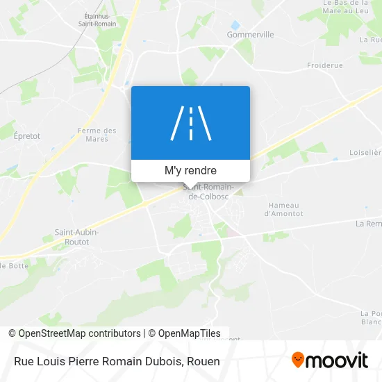 Rue Louis Pierre Romain Dubois plan