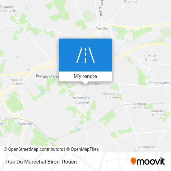 Rue Du Maréchal Biron plan