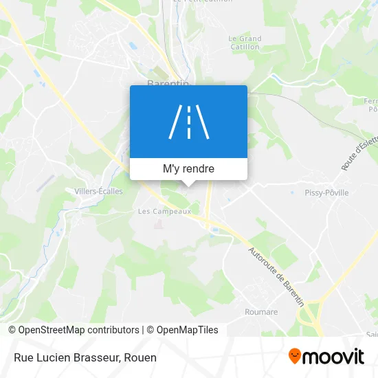 Rue Lucien Brasseur plan