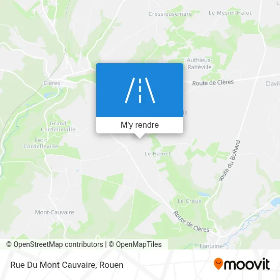 Rue Du Mont Cauvaire plan