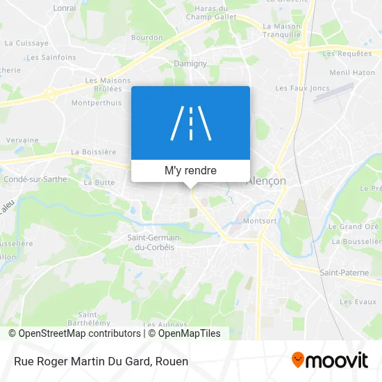 Rue Roger Martin Du Gard plan