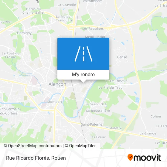 Rue Ricardo Florés plan