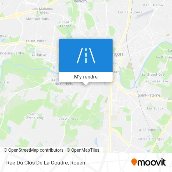 Rue Du Clos De La Coudre plan
