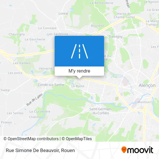 Rue Simone De Beauvoir plan
