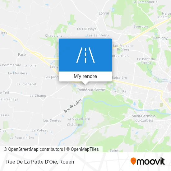 Rue De La Patte D'Oie plan