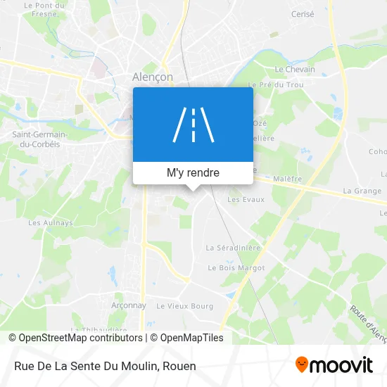 Rue De La Sente Du Moulin plan