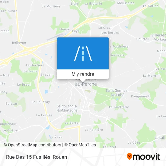 Rue Des 15 Fusillés plan