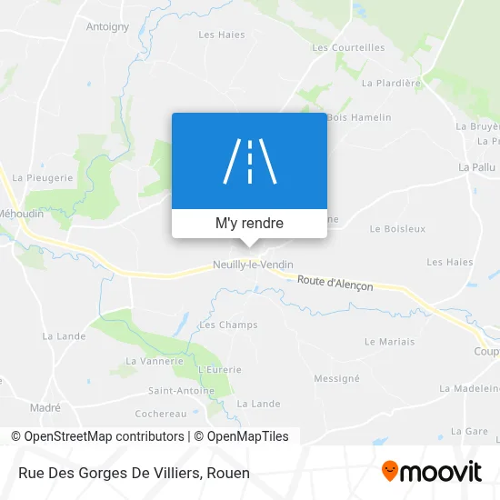 Rue Des Gorges De Villiers plan