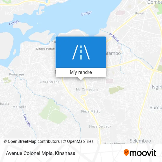 Avenue Colonel Mpia plan