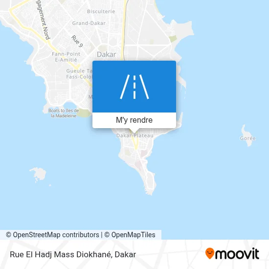 Rue El Hadj Mass Diokhané plan