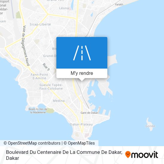 Boulevard Du Centenaire De La Commune De Dakar plan