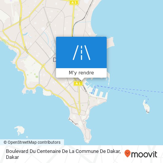 Boulevard Du Centenaire De La Commune De Dakar plan