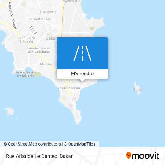 Rue Aristide Le Dantec plan