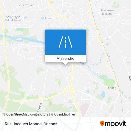 Rue Jacques Monod plan