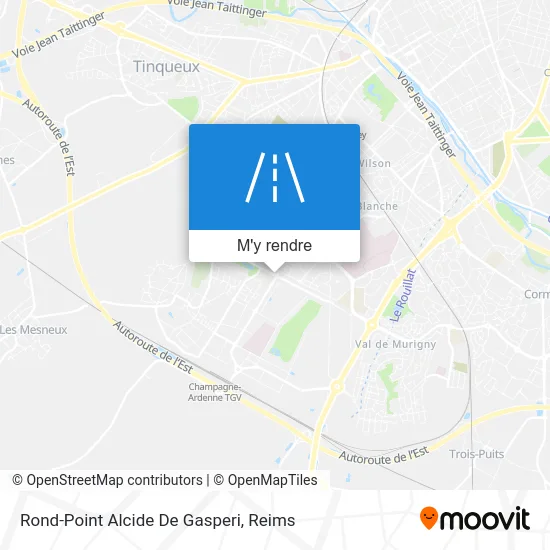 Rond-Point Alcide De Gasperi plan
