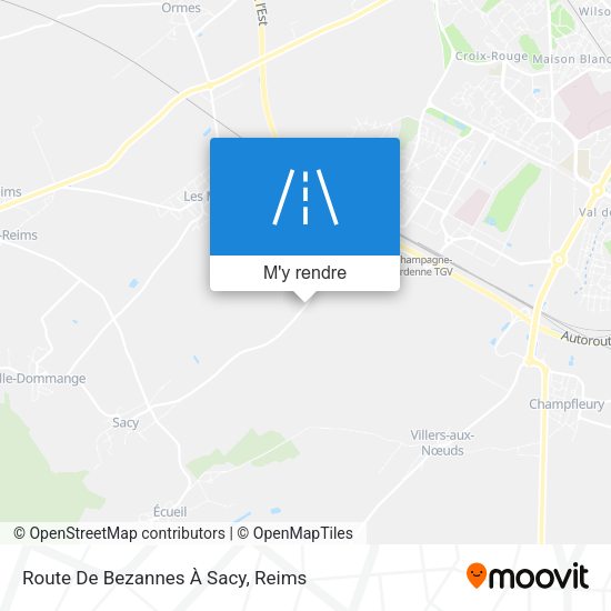 Route De Bezannes À Sacy plan