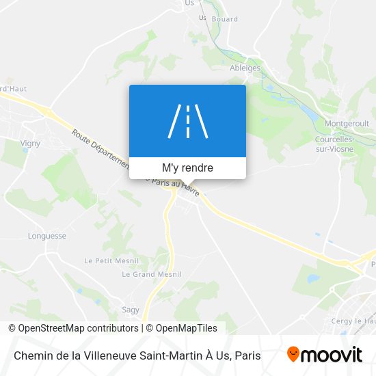 Chemin de la Villeneuve Saint-Martin À Us plan