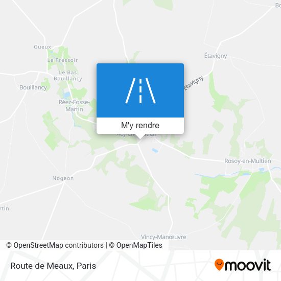 Route de Meaux plan