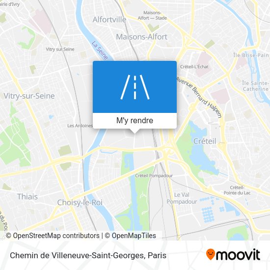 Chemin de Villeneuve-Saint-Georges plan