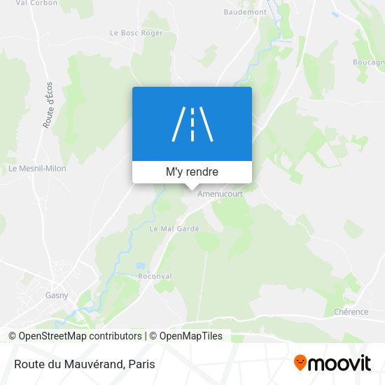 Route du Mauvérand plan