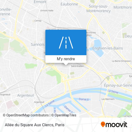 Allée du Square Aux Clercs plan