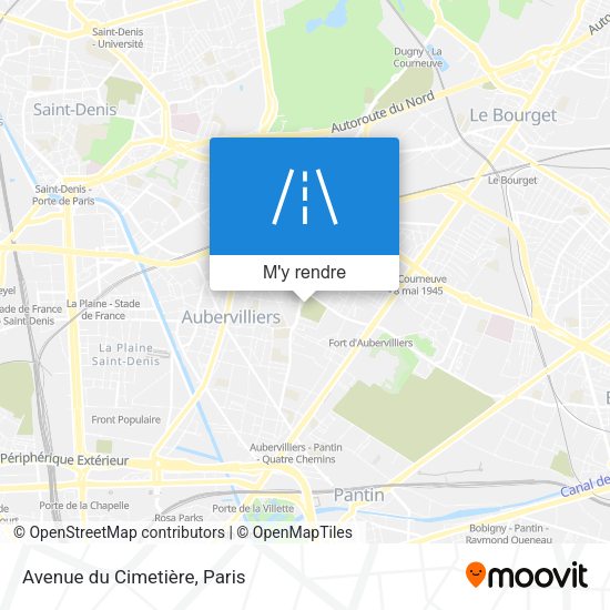 Avenue du Cimetière plan