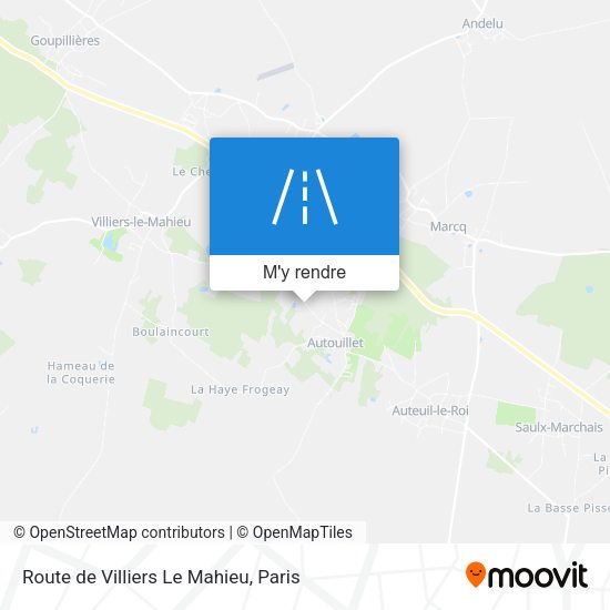 Route de Villiers Le Mahieu plan